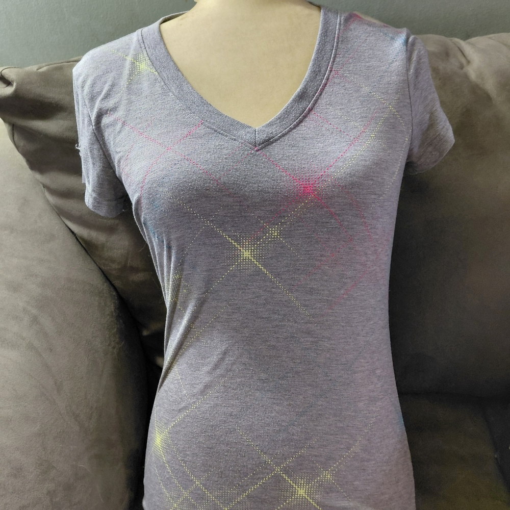 Fila Women's Gray Tee with Neon Accents